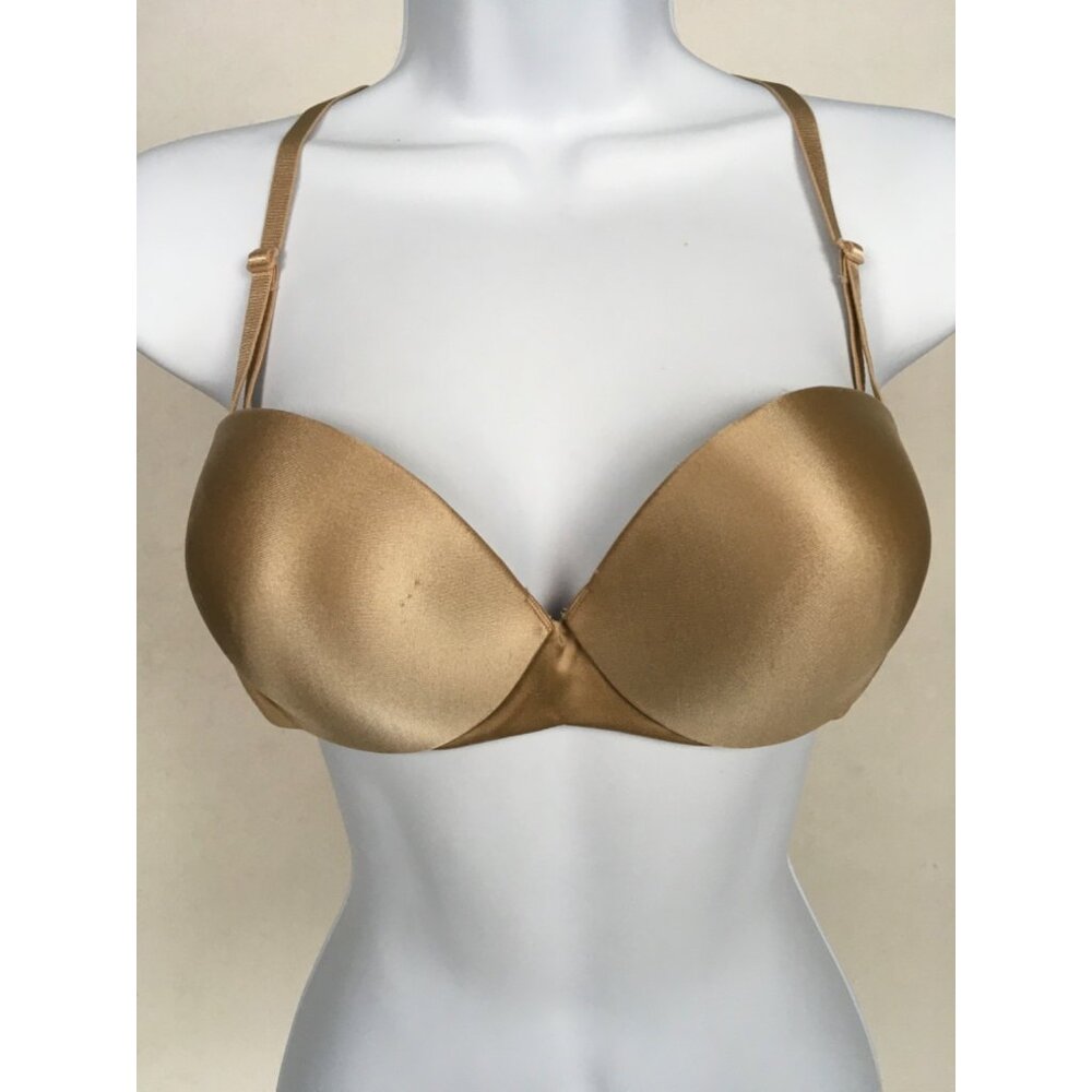 Sweet Nothings Bra Women Size 36B Beige Push Up Racerback Underwire Back Close